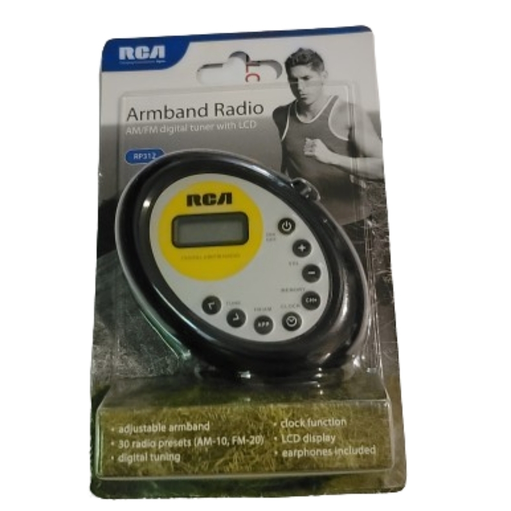 RCA AM/FM Armband Radio - Black.  Model RP312 FACTORY SEALED new